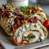 Colorful turkey and cheese pinwheel sandwiches with carrots and spinach, perfect for kids' lunchboxes.