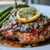 Juicy chicken baked with tender asparagus and bright, fresh herbs on one pan.