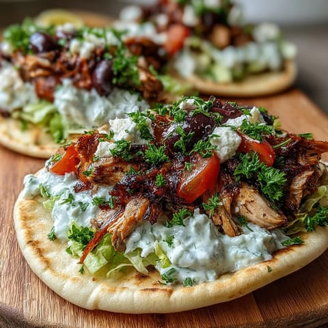 Sliced, juicy chicken layered in warm pita with crunchy lettuce, sweet tomatoes, and Kalamata olives.