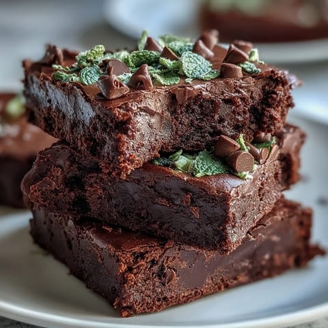 St. Patrick's Day Mint Chocolate Chip Brownie Bites with a fudgy texture and festive green color, perfect for holiday celebrations.