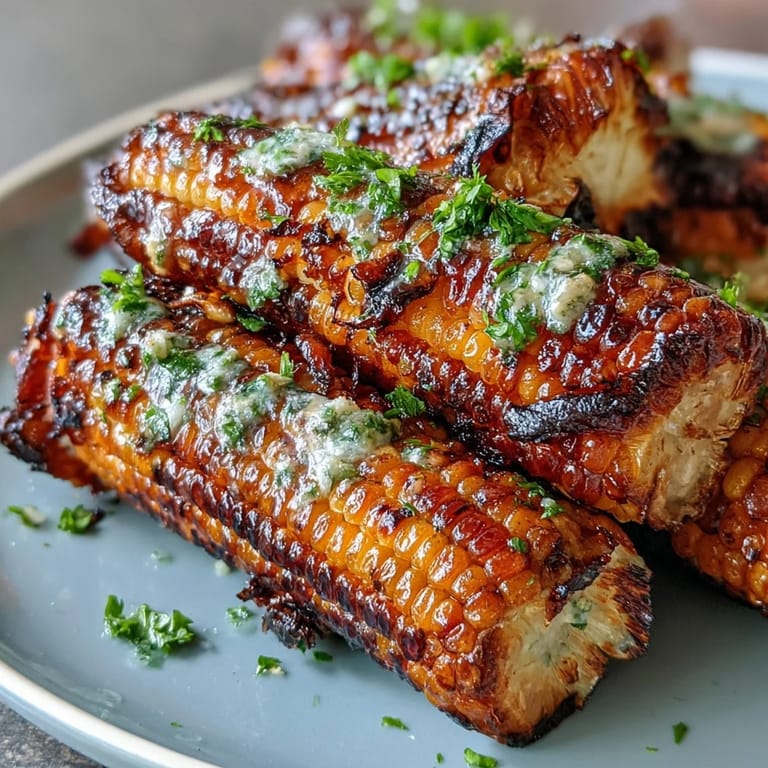 Smoky grilled corn ribs with fresh cilantro, an irresistible summer side dish.