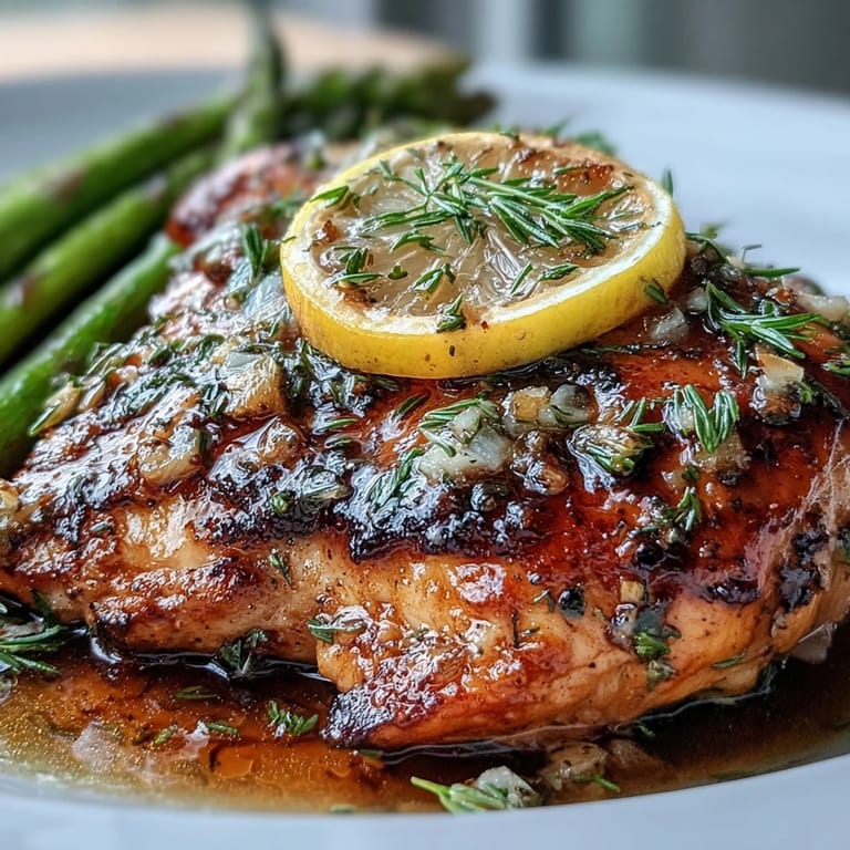 Juicy chicken baked with tender asparagus and bright, fresh herbs on one pan.