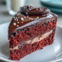 A close-up of the finished Red Betty Boop Heart Cake, featuring a smooth cream cheese frosting and a dark chocolate silhouette on a vibrant red heart-shaped cake.